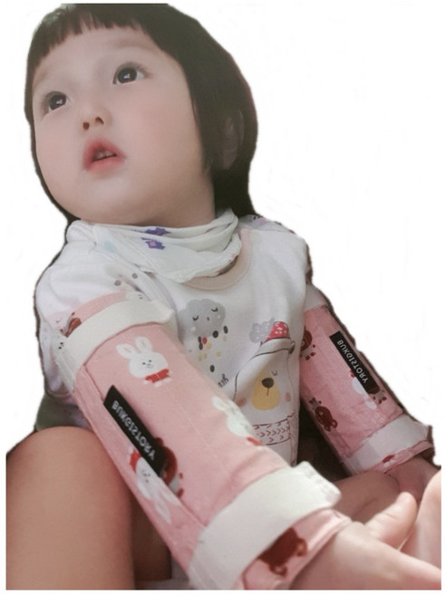 신생아 유아 어린이 팔부목 팔고정 양손셋트 면찍찍이부목, 핸드메이드 남아 양손셋트(랜덤), 일반용(4살까지), 1개