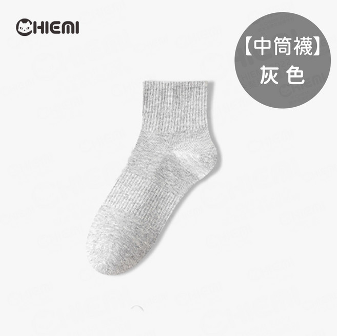 CHIEMI 男襪 中筒襪 簡約設計