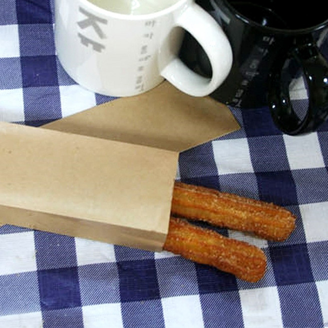 [HD] 튀김 롱치즈스틱 핫바 츄러스 포장 종이 봉투 크라프트지 1000장, 1개