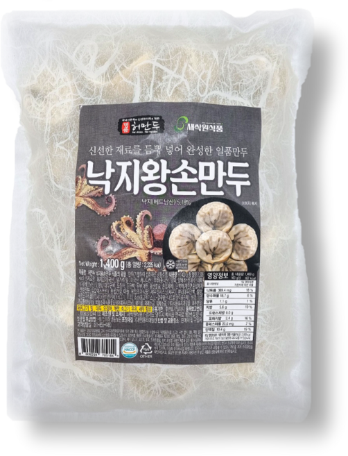 허만두 낙지왕손만두 1.4kg, 1개