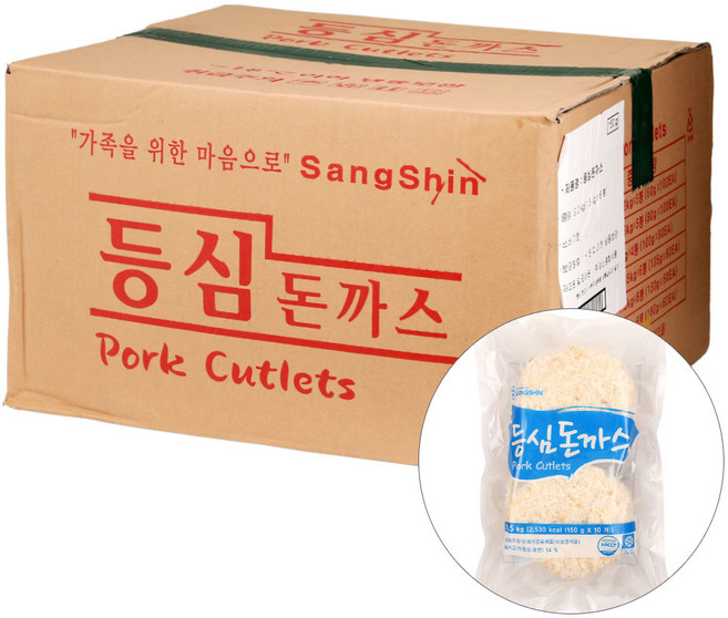 통등심돈까스 1.5KG(150Gx10입)㈜상신종합식품 BOX(6), 6개, 1.5kg