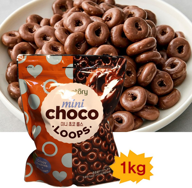 코스트코 미니 초코룹스 비요트 초코링 (동전초콜릿증정), 1개, 1kg