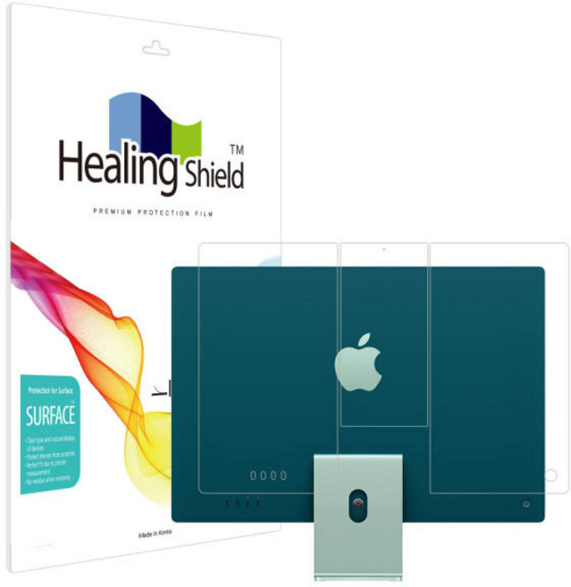 아트박스/힐링쉴드 아이맥 M3 24인치 포트4 코어클리어 유광 후면필름, 1개