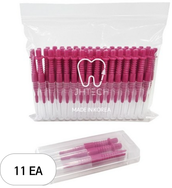 주현테크 스마일브러쉬 치간 칫솔 I형 SSSS 레드, 0.6mm, 50개입, 11개