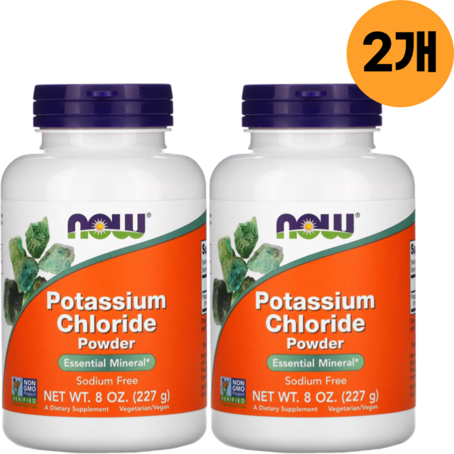 나우푸드 포타슘클로라이드 파우더 염화칼륨 분말 227g 2개