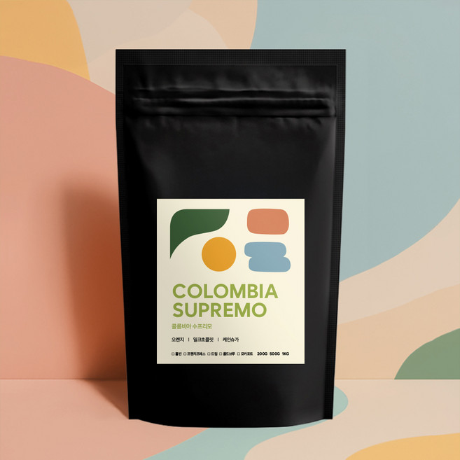커피스퀘어 콜롬비아 안티오키아 수프리모 원두커피, 핸드드립(커피메이커 겸용) 분쇄, 200g, 1개