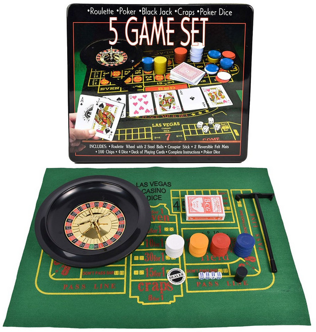 도매짱 카지노게임5종세트 룰렛 블랙잭 포커 다이스 크랩스 (domejjang), 카지노게임, 1개