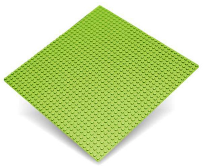 相容樂高 32x32 小顆粒積木底板, 果綠, 1個