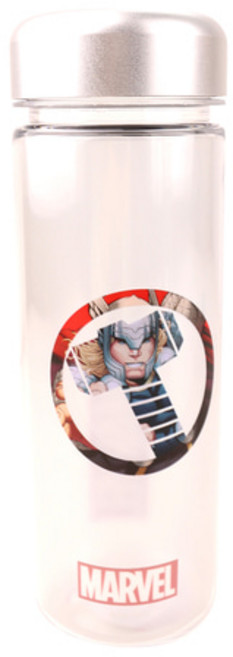 (어벤져스 물통) 마블 메탈 트라이탄 물병 500ml 가벼운 투명 보틀 휴대용 텀블러, 토르