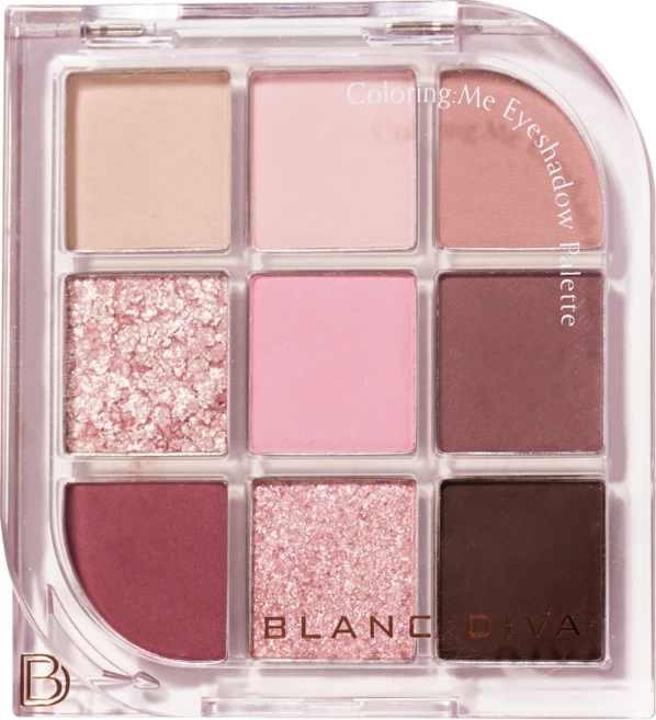 블랑디바 컬러링:미 아이섀도우 팔레트 9구, 1개, 피오니센티드 - 쿠팡