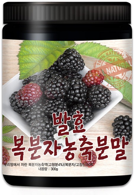 산들약초 발효복분자농축분말 국산 고창산 복분자, 1개, 300g