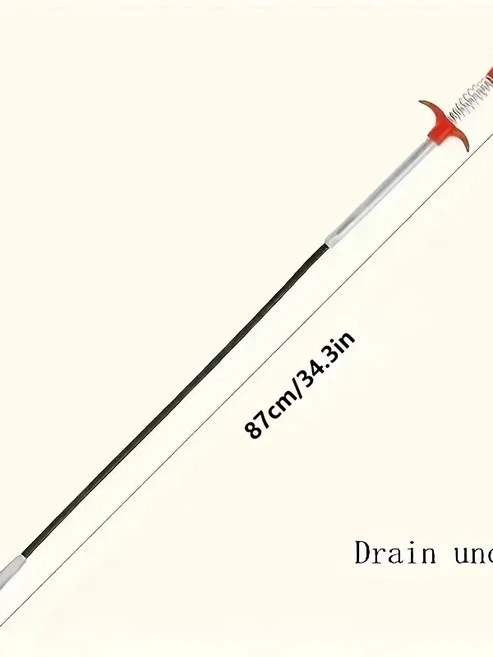 강력한 4-클로 메탈 배관 청소기 싱크대 변기 및 세면대용 유연한 배수구 청소기. 손쉬운 그립 핸들., 01 명확하다