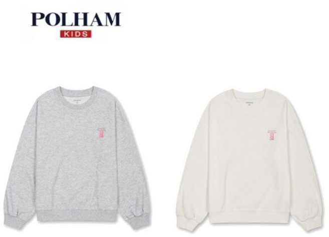[백화점 정품] 26년SALE 폴햄 POLHAM 저중량 더블니트 그래픽 맨투맨PKF3TR2811