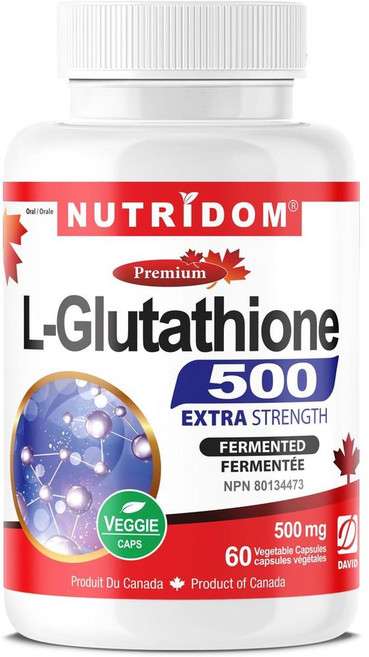 캐나다 뉴트리돔 NUTRIDOM L-Glutathione 500 엑스트라 스트렝스 L-글루타치온 500mg 캡슐, 2개, 60정