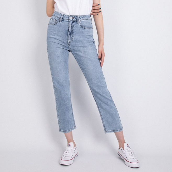 게스 여성 청바지 크롭 맘핏 YN2D0089 LBL