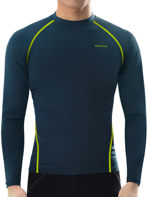 테이크파이브 남자 기능성 머슬핏 긴팔 스포츠이너웨어 네이비