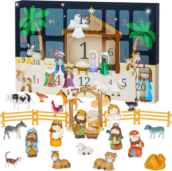 Nativity 어드벤트 캘린더 2023 24pcs Set 크리스마스 for Children Boys Girls Teens Gifts 2024