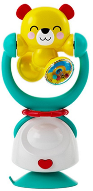 HolaLand 轉轉樂 動物造型吸盤玩具 餐椅吸盤 安撫玩具 匯樂, 功夫熊, 1個