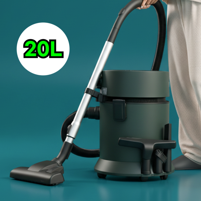 루크 유선 건습식 업소용 청소기, C1826, 딥그린