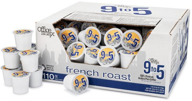 오피스 스낵 9~5 커피 프렌치 로스트 100프로 아라비카 포드 110개입, 1개