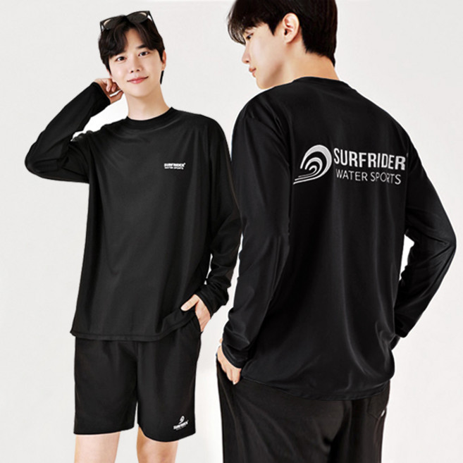 서프라이더 남녀 루즈핏래쉬가드 상의+하의 2종세트 / 7컬러 7COLOR 루즈핏 비치웨어 빅사이즈 SURFRIDER