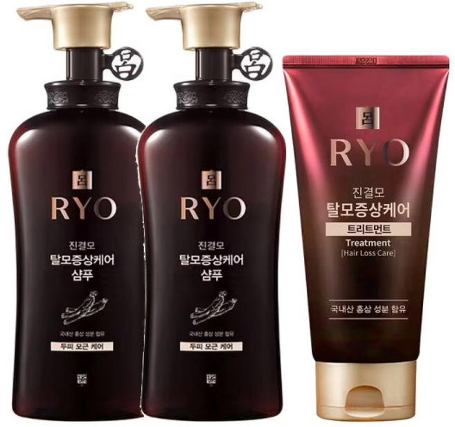 려 진결모 탈모증상케어 샴푸 + 트리트먼트, 1개, 490ml