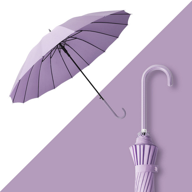 튼튼한 장우산 16K 예쁜 파스텔 대형 곡자 자동우산