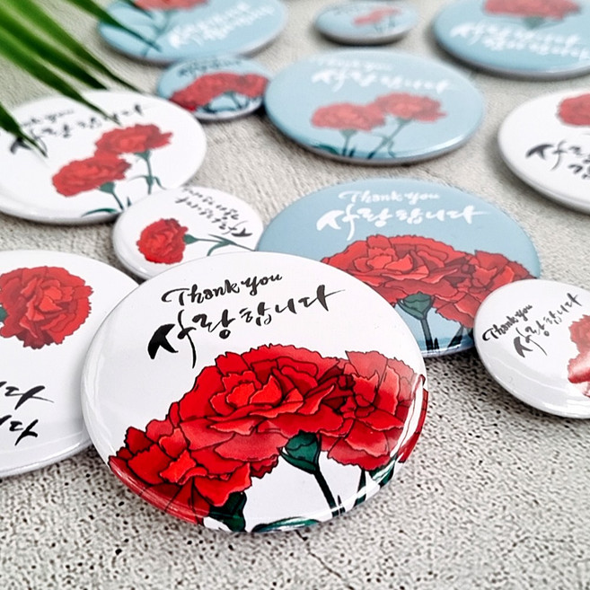 카네이션 뱃지 브로치 어버이날 스승의날