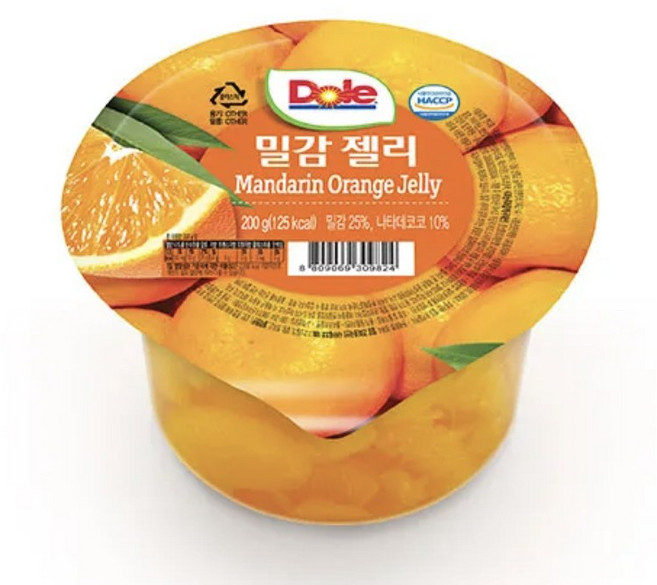 동원 Dole컵젤리 밀감, 200g, 24개