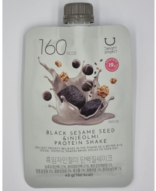 딜라이트 프로젝트 흑임자인절미 단백질쉐이크, 10개, 45g