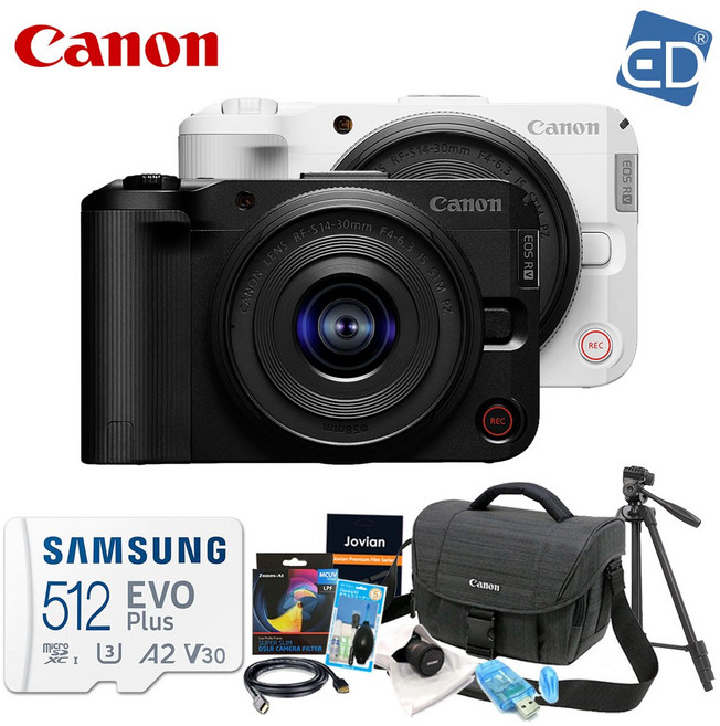 캐논 정품 EOS R50V + 14-30 STM PZ KIT +512GB 패키지 / 브이로그 카메라 /ED, 01 캐논 R50 V(블랙)+14-30킷 패키지