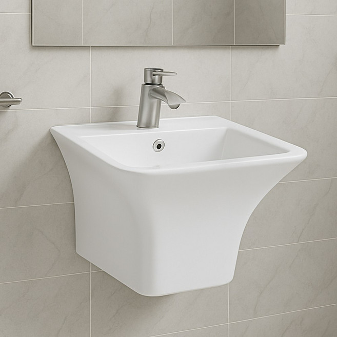 [고치고] 케이앤씨 KL-200 1홀 반다리세면대, 1개