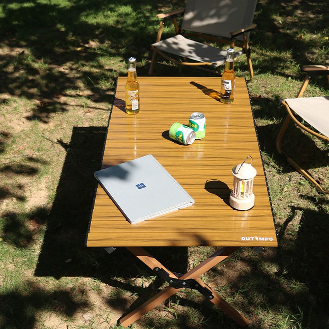 (한정 재고정리) 접이식 캠핑 테이블 120/ 90CM, 나뭇결