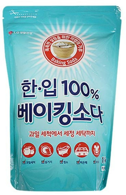 LG생활건강 베이킹소다 1KG 과일 설거지 세탁 찌든때 sis*895Jo, 1개