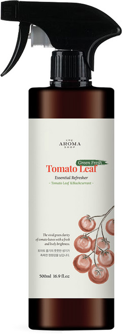 더아로마샵 [미모사선셋] 룸앤패브릭 에센셜 리프레셔 실내용 차량용 방향제 탈취제 섬유탈취제 섬유스프레이 룸스프레이 룸미스트 패브릭스프레이 패브릭미스트 의류스프레이 의류미스트, 토마토리프, 1개, 500L