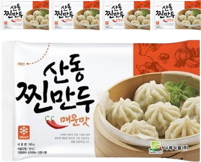 산동 매운 포자찐만두, 180g, 5개