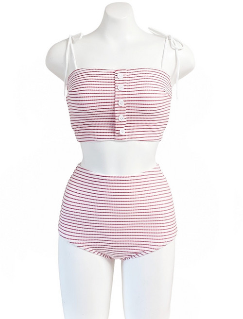 마린 스트라이트 레드SET 폴댄스 폴댄스의상 폴댄스웨어 폴웨어 여성 비치웨어 비키니 수영복 세트