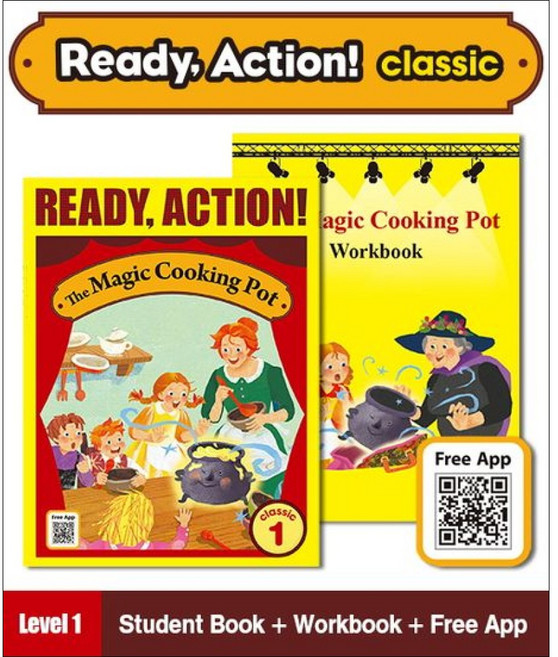 A*List - Ready Action Classic Low : The Magic Cooking Po (Student Book + App QR + Workbook)