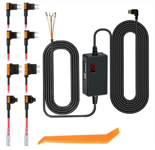 70mai Type C USB 12V 24V ~ 5V 하드 와이어 키트 회로와 호환 70mai T800 M800 A810 Omni X800 M500과 호환용 저전압 보호, 1개, 흔한