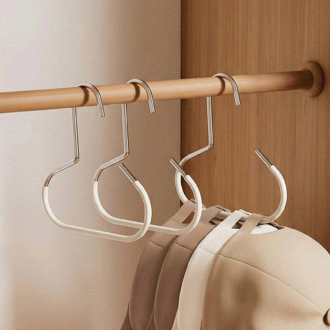 논슬립 커브형 모자 & 스카프걸이 10p 20p, 10개, 화이트