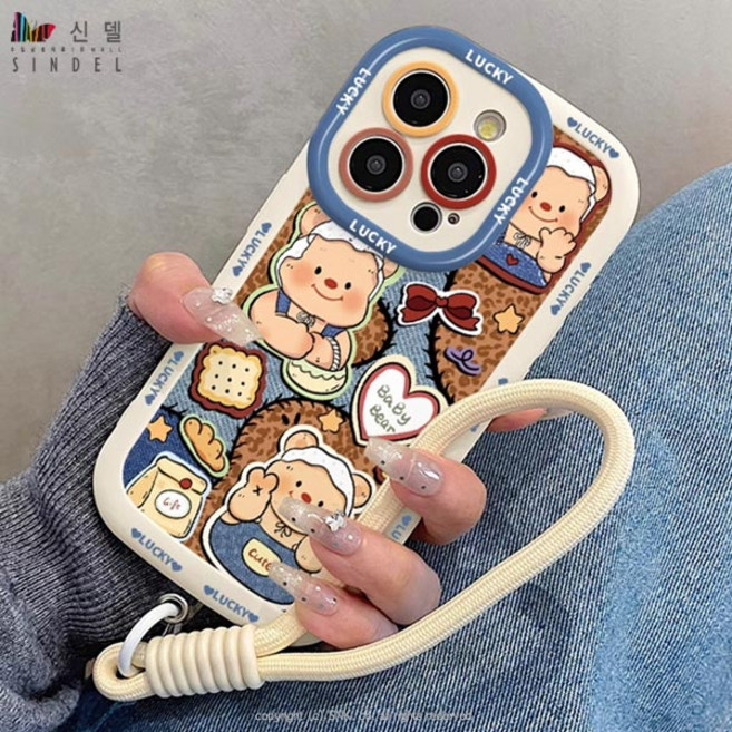 신델 아이폰 테디베어 마카롱 풀커버 케이스 sp019