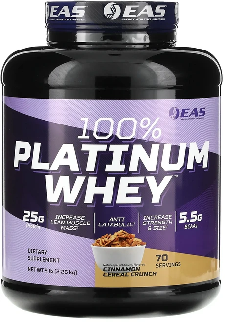 새해 건강을 선물하세요 EAS 100% 플래티넘 유청 시나몬 시리얼 크런치 2.26kg(5lbs) 특별관리진행, EAS100플래티넘유청시나몬시리얼크런치226kg5lbs - 쿠팡