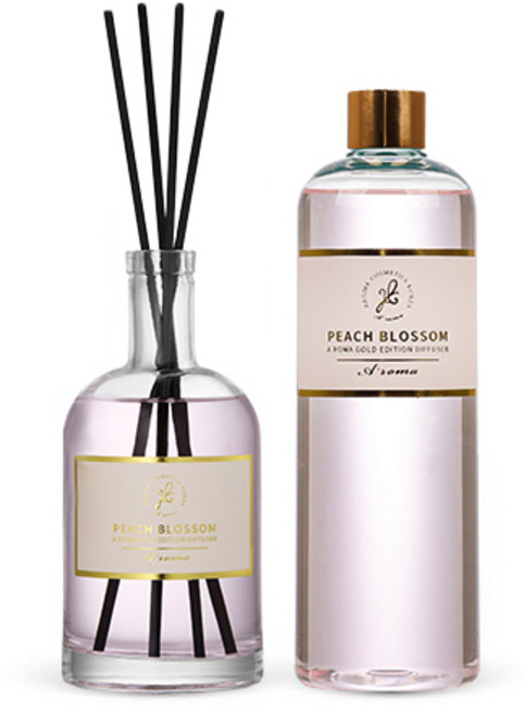 골드에디션 디퓨저 200ml + 리필액 500ml 에이로마, 라임 앤 그레이프프룻, 유칼립투스 앤 그린티, 1개