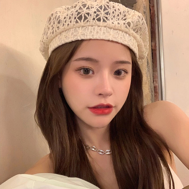 레이스 시스루 베레모 망사 화가 모자 여자 빵모자 헌팅캡