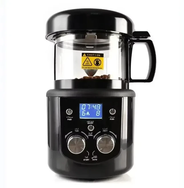 CAFEMASY 홈 커피 로스터 전기 미니 연기 없음 콩 베이킹 구이 기계 1400W, 02 미국, 02 A