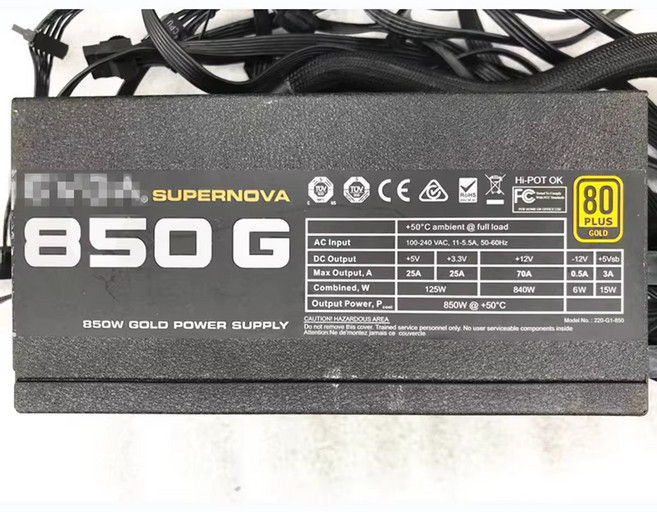 Evga SuperNOVA 850W 80 PLUS 골드 풀 모듈 마이닝 전원 공급 장치 듀얼 Cpu 지원 카드 3 개