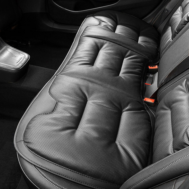 지엠지모터스 차량용 리무진 뒷좌석 엠보 쿠션 비보스 3인방석, 1개, 프리미엄 블랙