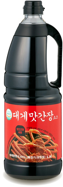 비비푸드 대게 맛간장 소스 1.8L 국간장/나물무침용, 1개