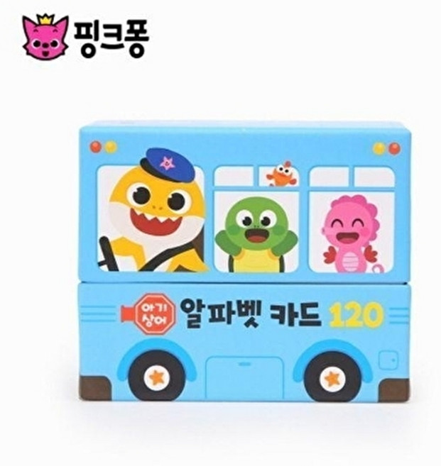 웅진북센 핑크퐁 아기상어 알파벳 카드 120, 스마트스터디, 스마트스터디 편집부 지음, 없음