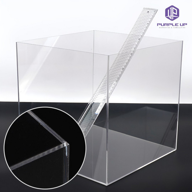 퍼플업 아크릴추첨함 추첨상자 물품보관함 식권함 경품함 추첨함 특대